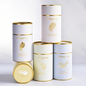 伞箔内豪华纸板圆形包装盒圆筒定制茶盒蜡烛圆形牛皮纸管包装