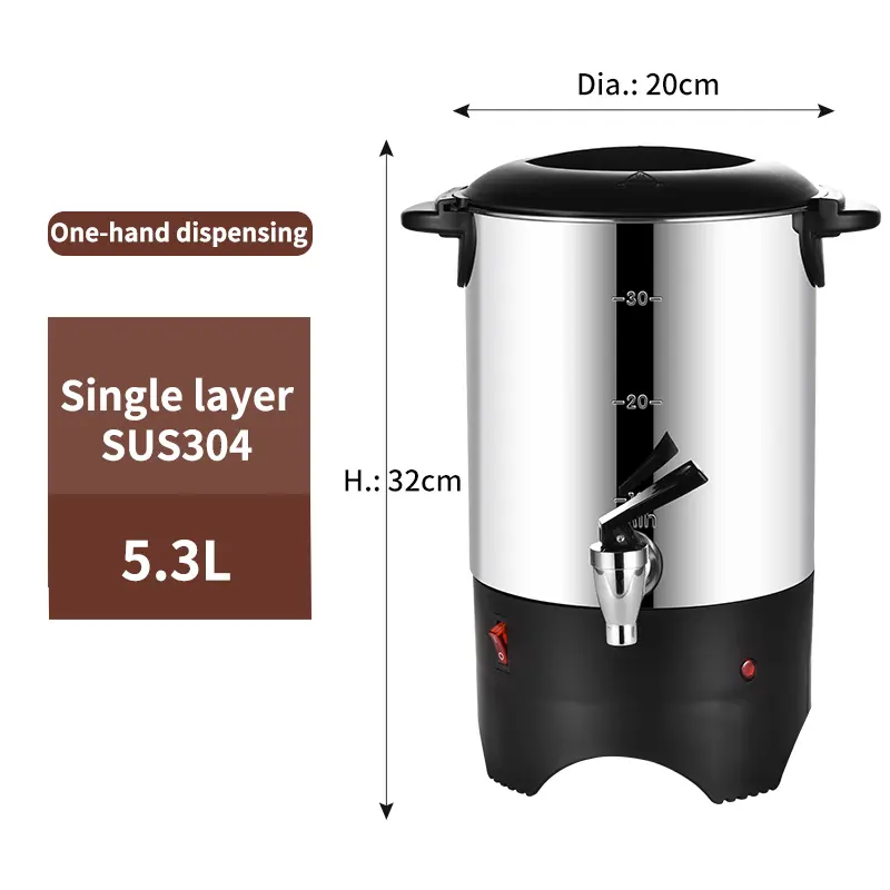 Kahve ütüler 5.3 litre elektrikli ısıtıcı su kahve çay urn üreticisi dağıtıcı için otel çay urn