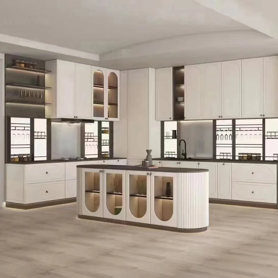 2024 đương đại Thiết kế cổ điển đồ nội thất nhà bếp tùy chỉnh Lưu trữ Hiện Đại Đồ nội thất Shaker tủ bếp