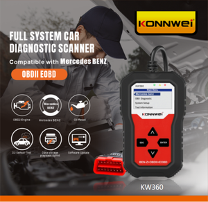 Full Function Diagnose Tool KW360 Engine Tester Diagnostic TOOLS with Oil Reset <strong>O2</strong> <strong>Sensor</strong> <strong>Test</strong> for Mercedes Benz - Product Image 2