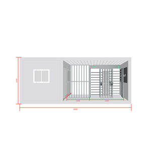 Volle Höhe Doppeltür 20ft Drehkreuz Container Conversion Security Checking Gate mit Zugangs kontrolle Großhandels preis - Product Image 4