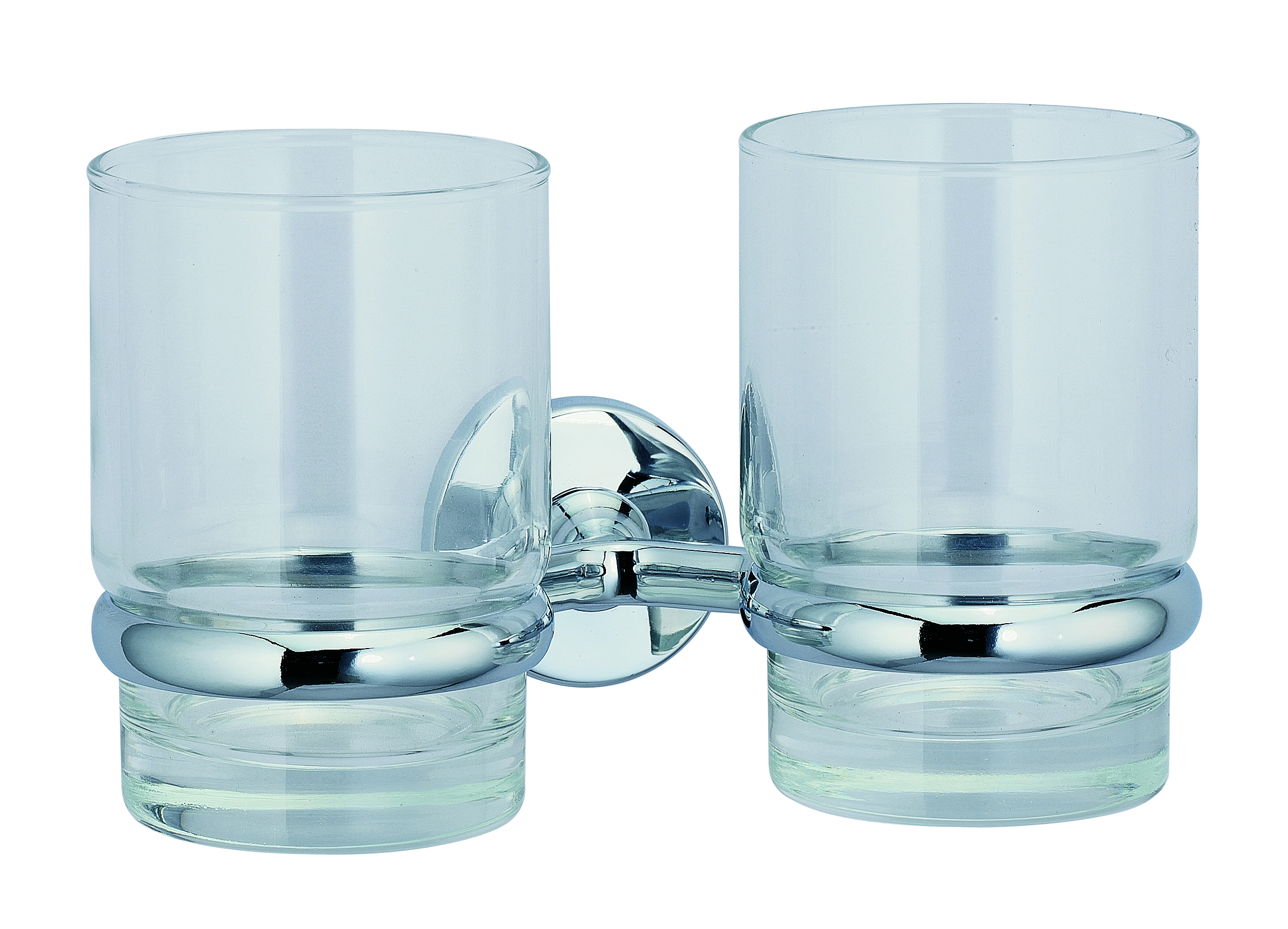 double tumbler holder with glass
