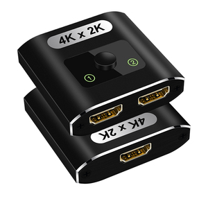 HDMl Switch 4K 60Hz Splitter, Conmutador HDMl bidireccional de aluminio 2 en 1 Salida Manual HDMl Hub Compatible con HD Compatible con Xbox - Product Image 1