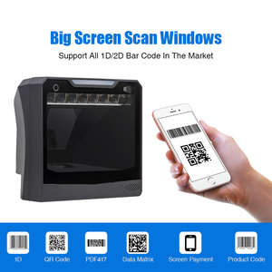 Escaneo automático Manos libres 1D 2D Lector de código QR Escáner de código de barras omnidireccional de escritorio para supermercado - Product Image 5