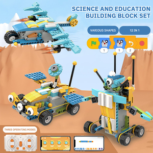 Großhandel Stem Programming Kit Robotica Coding Robot Kinder Lernspiel zeug Bausteine Kits Kompatibles Spielzeug 12 in 1