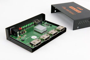 China 1x4 HDMI Splitter Box Distribuidor de audio y video Compatible con 3D y 4K x 2K 1080p Resolución Divisores y convertidores de video Tipo