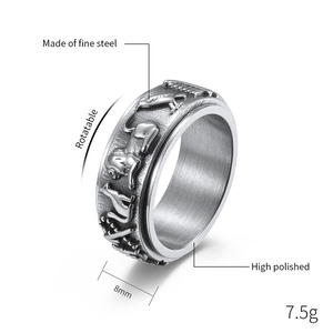Phong cách thép không gỉ Spinner lo lắng biểu tượng Vòng Thần Tài Vòng cho phụ nữ người đàn ông không thấm nước đồ trang sức quà tặng - Product Image 6