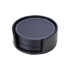 Marble Pattern Leather Placemats & Coasters: Dual-Sided Non-Slip PU Table Mats para isolamento impermeável e térmico