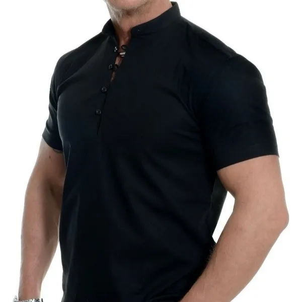 T-shirt Casual da uomo in tinta unita nera da uomo Polo T-shirt in cotone 100%, T-shirt nera 2022 ultime magliette stampate per uomo