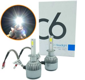 אביזרי רכב נורות 3800LM COB C6 <span class=keywords><strong>Led</strong></span> זרקורים אופנוע H4 H7 h11 <span class=keywords><strong>led</strong></span> אורות <span class=keywords><strong>24v</strong></span> למשאיות