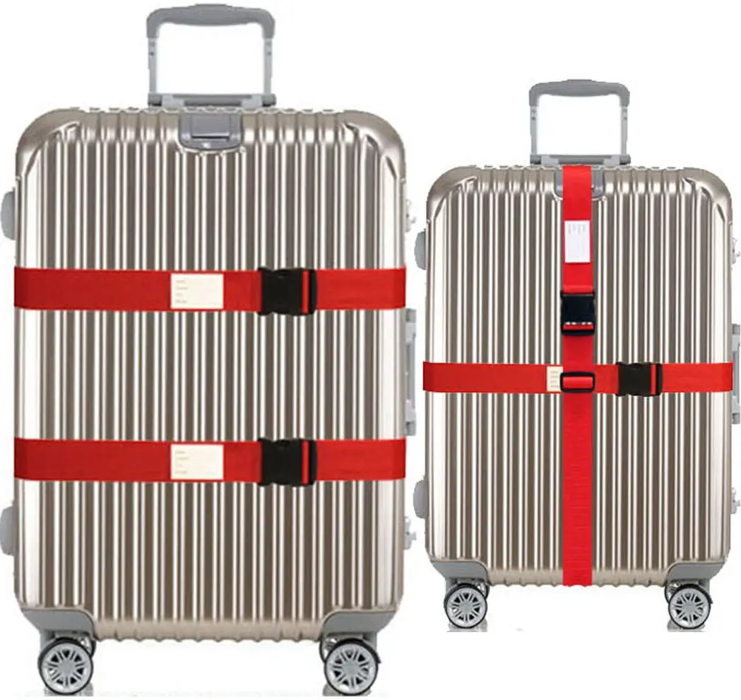 Correas elásticas ajustables para equipaje, maletas, correa de viaje, correas para equipaje, maletas aprobadas por TSA, cinturón de viaje