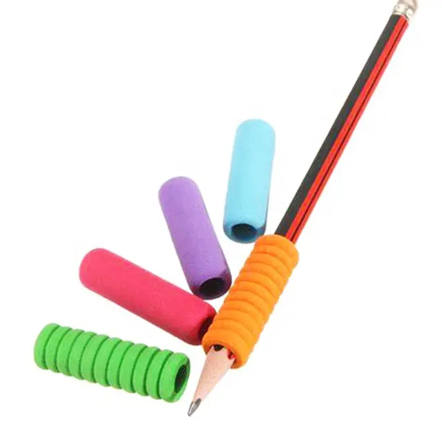 Non-slip Color Sponge Foam Rubber Grip Pen Holder Pencil Grip For Children