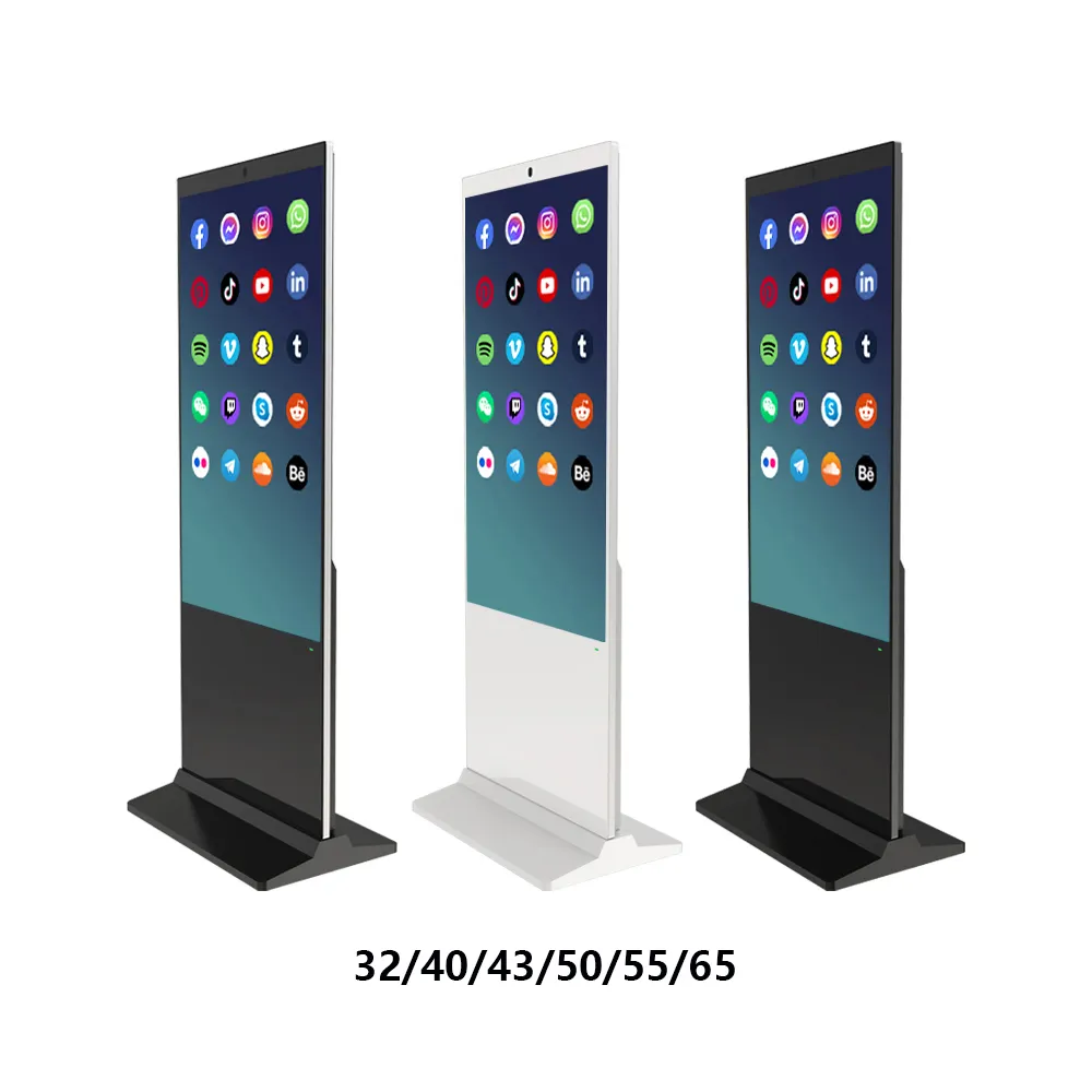 43 Inch New Ultra Thin Portable Advertising Screen Vertical Media Player Digital Signage For Mall