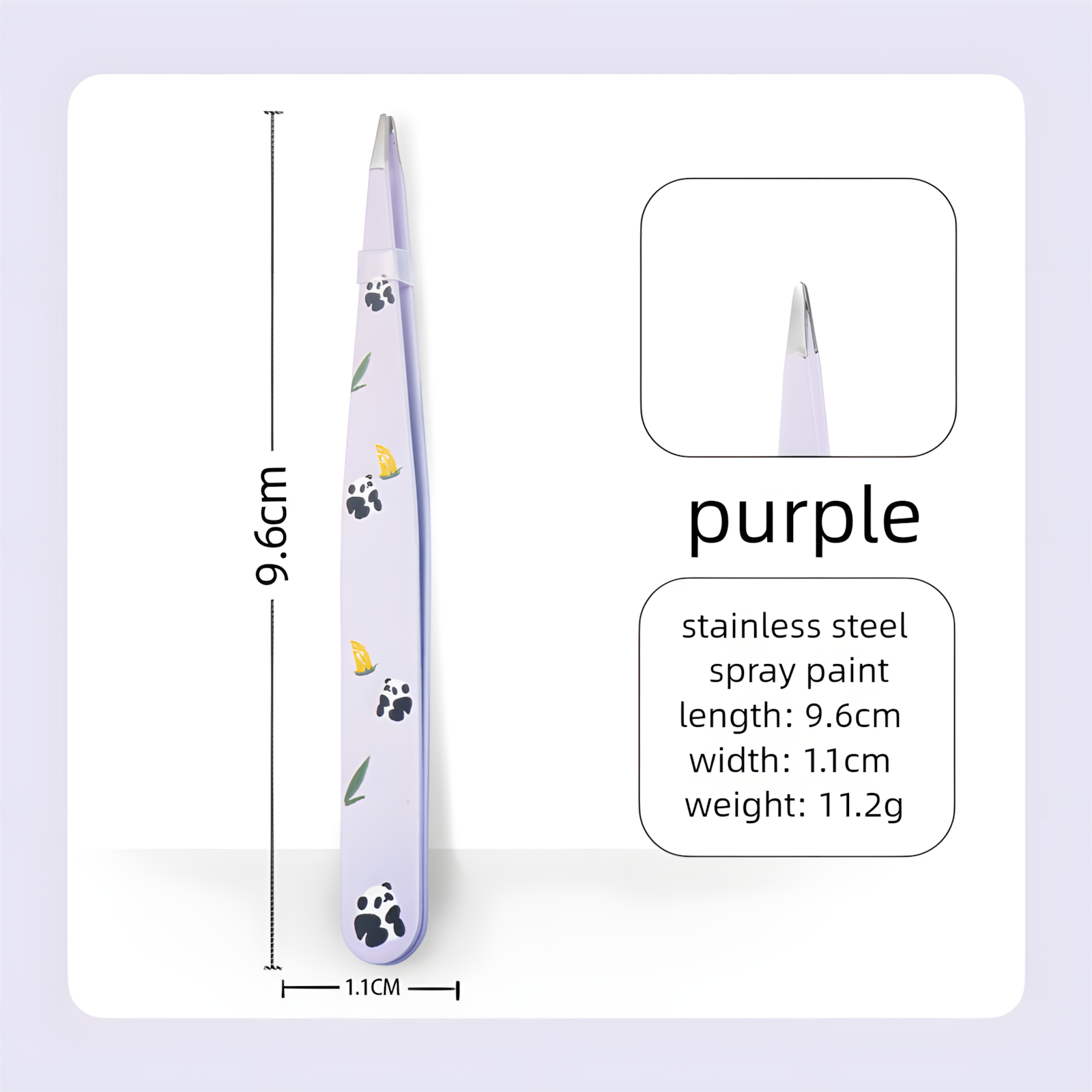 Purple Printed Pointed Tip