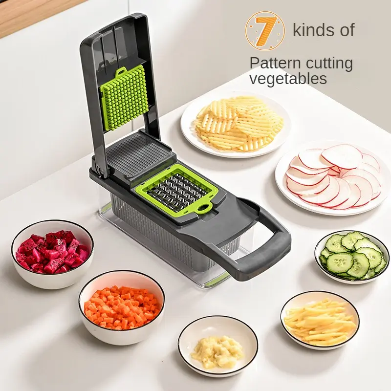 Multi-Functional Household Chopper Kitchen Shredded Dicing Artifact Lazy Cooking Potatoes Sliced Carrot Grater