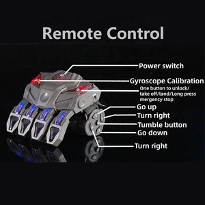 AiJHリモートコントロール飛行機子供用RCファイタージェットライト付き360フリップクワッドコプター2.4GHz接続初心者RC飛行機おもちゃ - Product Image 3