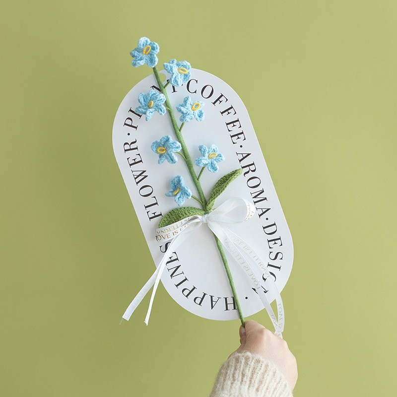 Forget me not-light blue-free transparent handbag