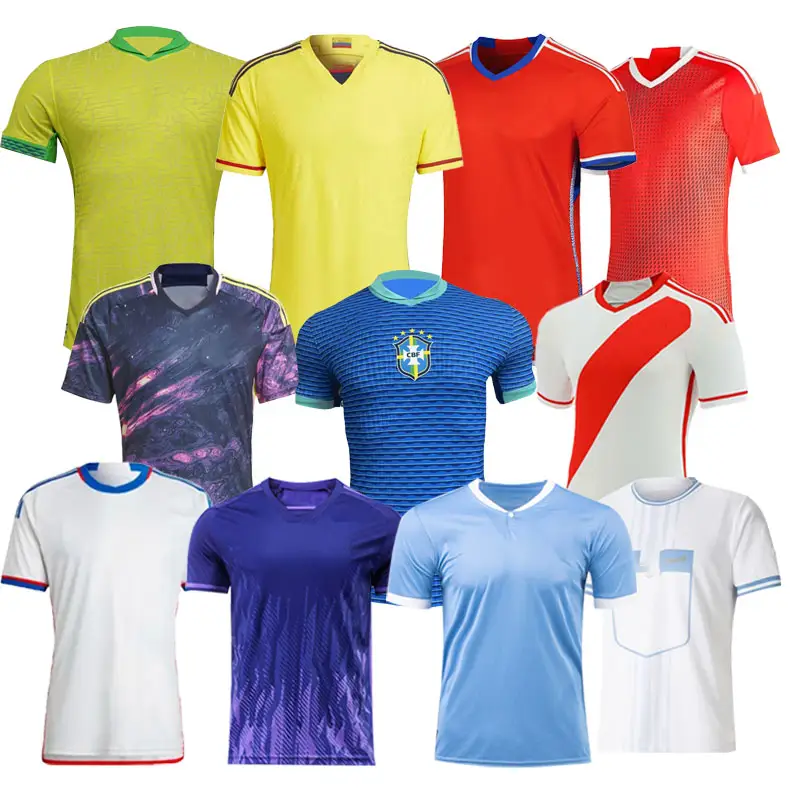 Camiseta de fútbol de calidad tailandesa de Sudamérica, Perú, Uruguay, Colombia, Brasil, Chile