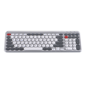 Venta directa de fábrica Teclado inalámbrico Bluetooth 3 Sistema Universal Conexión de modo dual Teclado redondo para juegos Punk - Product Image 2