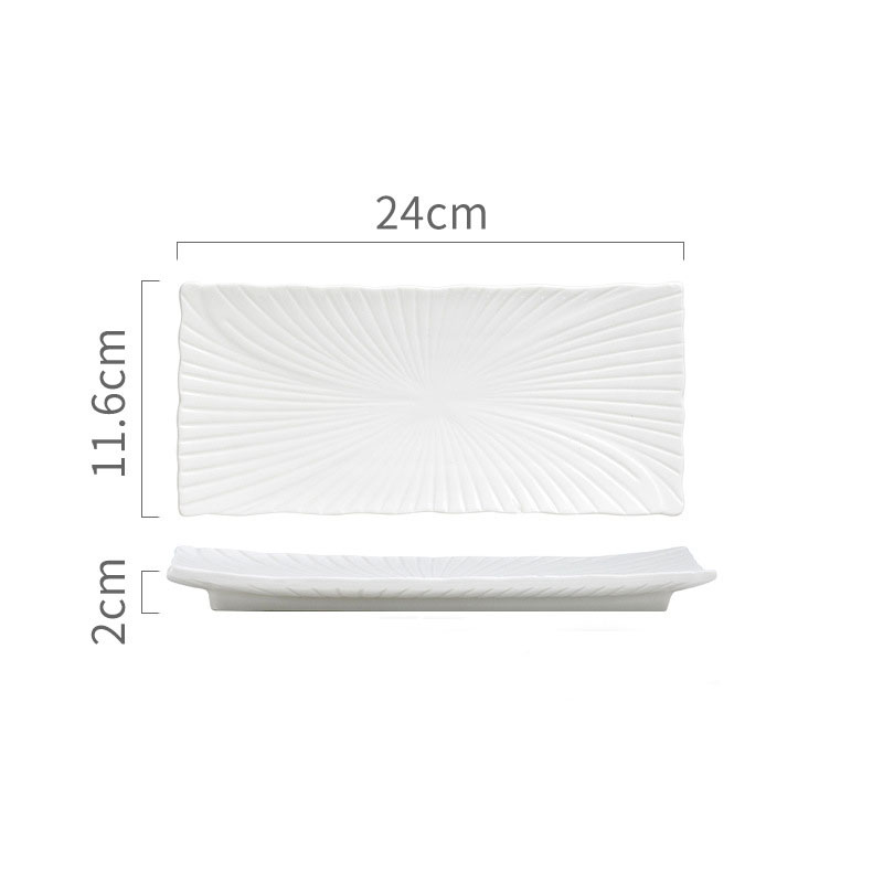 Assiette carrée blanche de 95 pouces