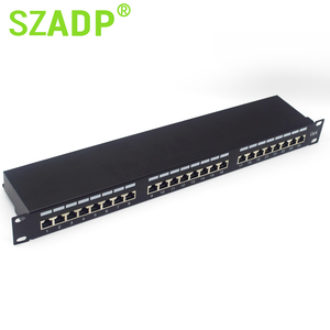 CAT6 CAT5网络接线板24 48端口RJ45插座19英寸屏蔽，带后杆 - Product Image 6