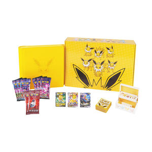 PQ PTCG中国のEevee Vaporeon Jolteon <span class=keywords><strong>Flareon</strong></span> Pokemondカードギフトオリジナル本Eevee高度なポーカーカードセットお土産