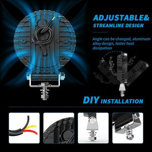4 inç yuvarlak sürüş DRL spot yardımcı çalışma ışığı Led 9-30V Led çalışma ışığı Off-yol ışığı araç araba WorkLight için - Product Image 4