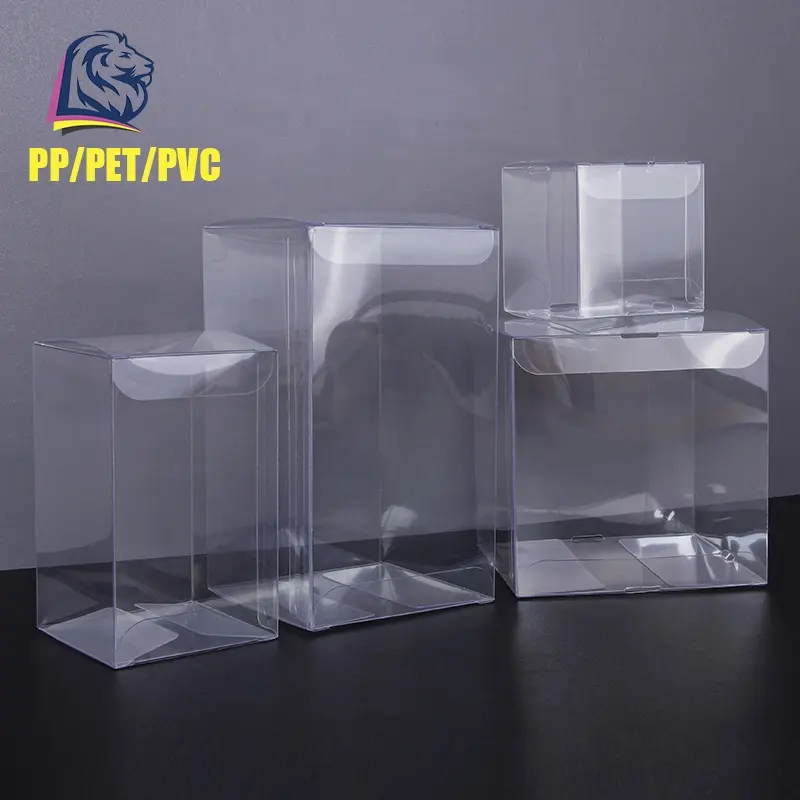 Vente en gros de boîtes en plastique d'acétate PVC PET Transparent pour emballage de cadeau de noël