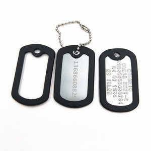 ป้ายซิลิโคนเก็บเสียงป้ายสุนัขทหารสีดำแบบเงียบสำหรับป้ายชื่อทหารแท้ยางเพื่อลดเสียงรบกวนและป้องกัน - Product Image 5