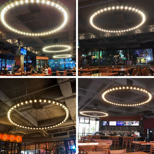 Creative Industrial Style Loft bar Restaurant Chandelier Music bar Circular <strong>Light</strong> Coffee Shop Retro LED Circular <strong>Light</strong> - Product Image 5
