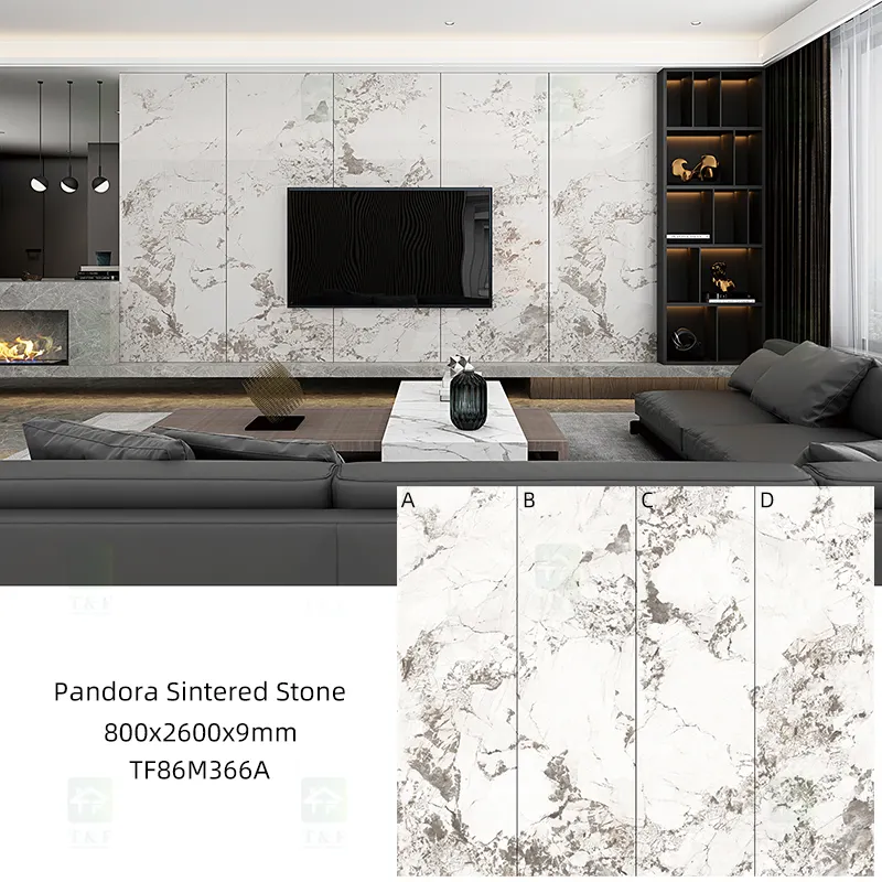Placa de pared de piedra sinterizada Pandora, 1200x2400, para mesa de comedor, granito, mármol, Patagonia