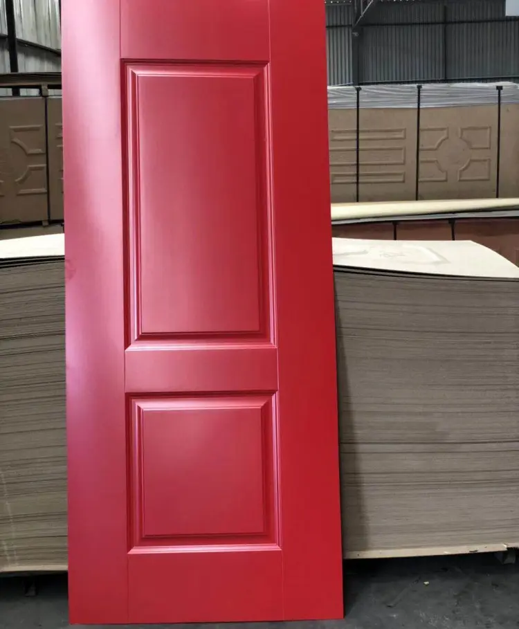 Moderne 4 mm dicke geformte weiße Grundleiter-Tür Haut Holzfurnier oder Melamin Hdf fertige Oberfläche hauptzweck zur Dekoration