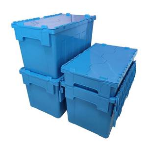Warehouse Stack able Plastic Moving Crate Umsatz Lager behälter mit Deckel für den Transport
