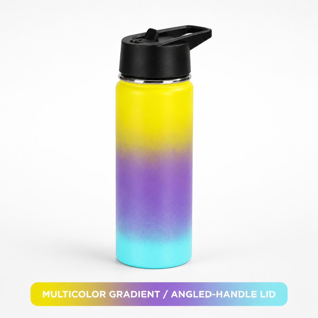 GRADIENTE MULTICOLOR / TAPA CON ASA EN ÁNGULO
