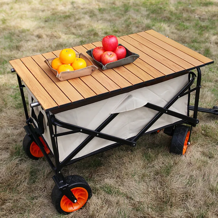 Carrello da campeggio pieghevole carrello da campeggio da esterno per Picnic da spiaggia carrello da giardino pieghevole carrello pieghevole