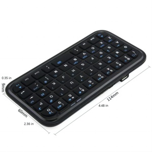 Teclado inalámbrico, Mini teclado silencioso, teclado Bt de mano con batería de litio recargable para tableta, teléfono y computadora - Product Image 1