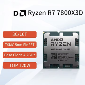 ซีพียูเอเอ็มดี7800X3D R7 cpus สำหรับ AMD R yzen 7 7800X3D 4.2 GHz 8-core 16-Thread โปรเซสเซอร์เกมใหม่ซ็อกเก็ต96M ไม่มีพัดลมระบายความร้อน AM5 - Product Image 2