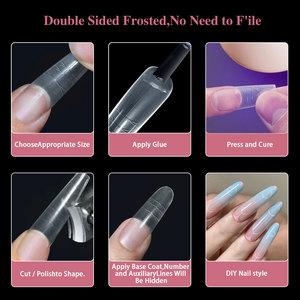 Miss240 adet Nail Art İpuçları Stiletto rehberlik hattı konumlandırma hattı ile akrilik çivi tam kapak tırnak uzatma İpuçları - Product Image 3