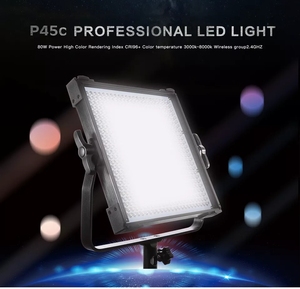P45C RGB bi-renk LED Video lambası sıcaklık aralığı 3000K-8000K, fotoğraf paneli ışıkları ve YouTube çekim için Ideal - Product Image 5