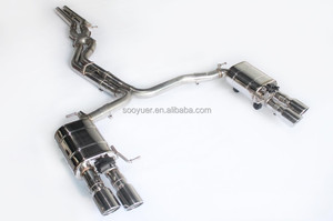 OEM <strong>Valved</strong> Catback Exhaust Systems for Audi A7 C7 C8 3.0T Exhaust Pipes with Remote Control Silver Chrome <strong>Tips</strong> - Product Image 3