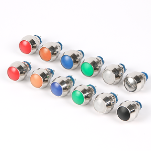 12 mm mehrfarbig mini augenblicklich beleuchteter druckknopf LED 2 4 pin 1 NO wasserdicht IP67 mentaler druckknopf schalter mit licht - Product Image 6
