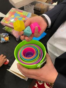 19 adet plastik istifleme eğitici oyuncaklar sıralama ve yığın seti