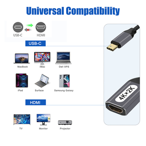 Adaptador USB C a HDMI 4K @ 60Hz tipo C a HDM1 adaptador hembra - Product Image 3