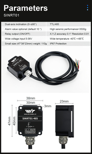 SINRT01 IP67 Waterproof &amp; Anti-vibration IMU AHRS MEMS <strong>Sensor</strong> 2 Axis Relay Alarm Switch &amp;<strong>Tilt</strong> Angle (Roll Pitch) Inclinometer - Product Image 5