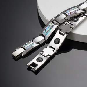 Poya ушка инкрустация энергии исцеления Вольфрам Браслет для контроля кровяного давления - Product Image 3