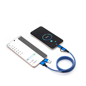 Hot PD 60W Non-winding 4-in-1 Magnetic Fast Charging <strong>Data</strong> Cable Nylon Combo <strong>Input</strong> Connectors for Type C Cellphone and for iPhone