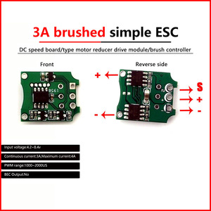 1A/3A fırçalanmış motor hız kontrol mikro motor sürücü modülü Mini DIY çift yönlü ileri ve geri fırçalanmış ESC basit ESC - Product Image 6