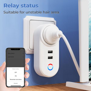 Glomarket akıllı yaşam Tuya İsrail Wifi fişi çift Usb soket ses kontrolü zamanlayıcı ile çalışır Alexa Google ev - Product Image 3