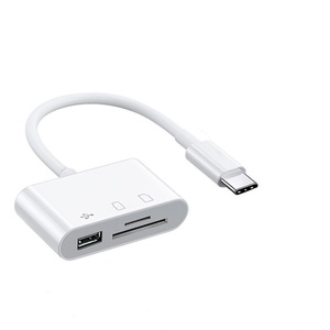 3-in-1 tip-c OTG kamera bağlantı adaptörü SD TF-Flash kart okuyucu USB2.0 portu ile alüminyum malzeme hub ile çalışır - Product Image 2