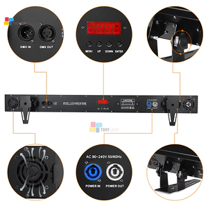 Profesyonel Bar 18 adet * 10W RGBW 6in 1 Led duvar yıkayıcı işık lineer Dmx yıkama Dj ekipmanları IP20 matris - Product Image 2